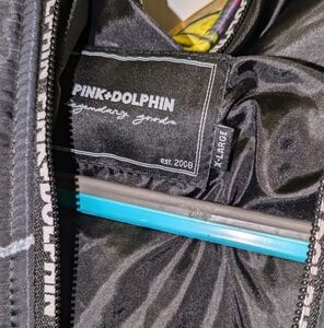 Pink Dolphin Sail Away puffer coat.